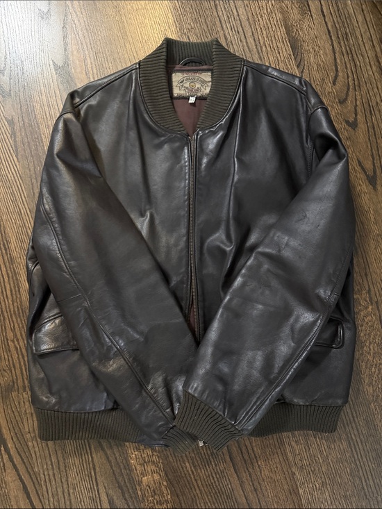 Armani Jeans Other - Armani Jeans Men's Dark Brown Leather Bomber Jacket